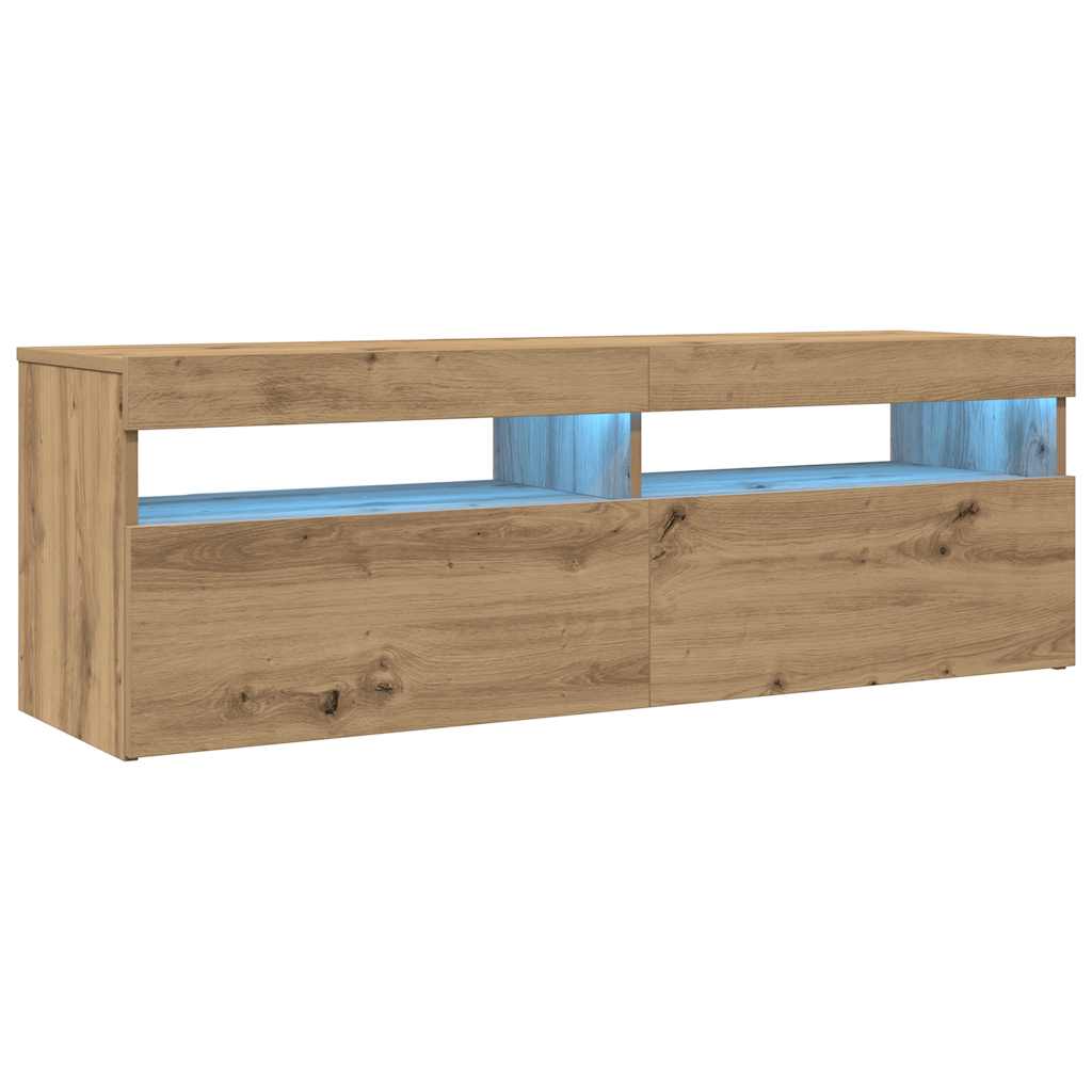 TV-Møbel Artisan Eik Tv-benk med LED-lys 120x35x40 cm
