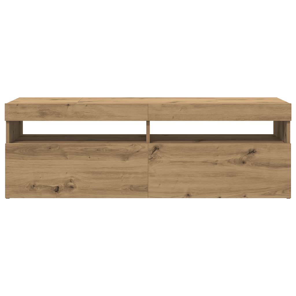 TV-Møbel Artisan Eik Tv-benk med LED-lys 120x35x40 cm