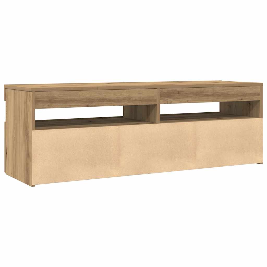 TV-Møbel Artisan Eik Tv-benk med LED-lys 120x35x40 cm