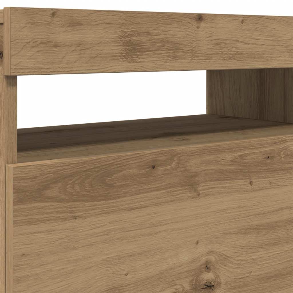 TV-Møbel Artisan Eik Tv-benk med LED-lys 120x35x40 cm
