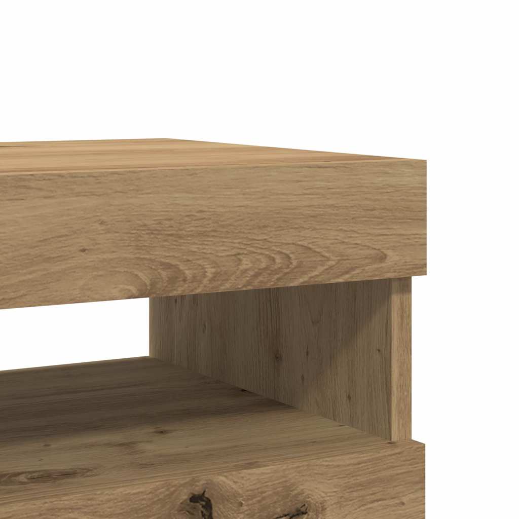 TV-Møbel Artisan Eik Tv-benk med LED-lys 2 stk