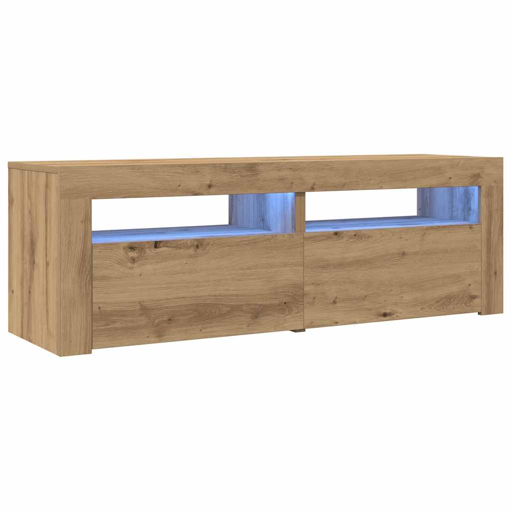 TV-Møbel Artisan Eik Tv-benk med LED-lys 120x35x40 cm