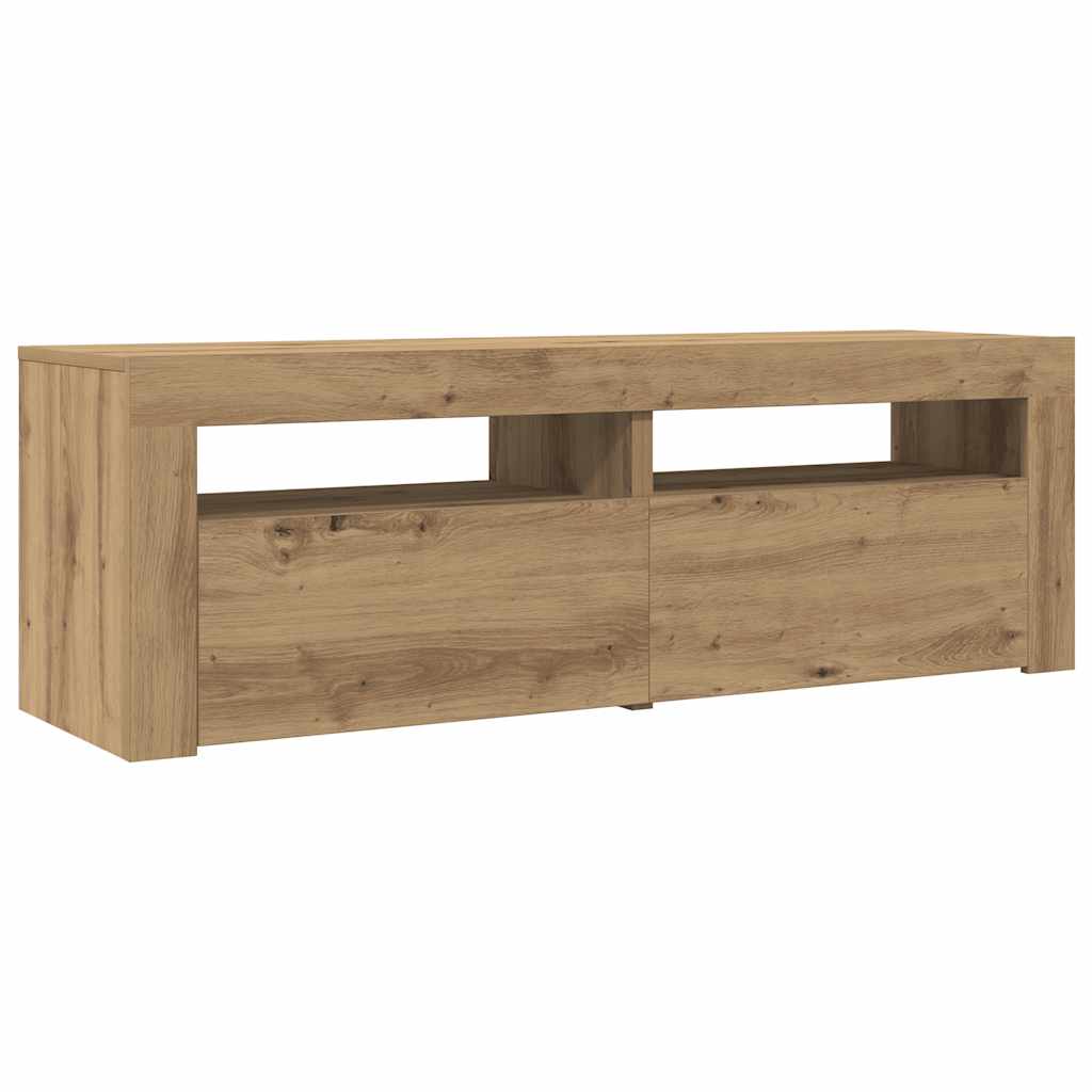 TV-Møbel Artisan Eik Tv-benk med LED-lys 120x35x40 cm