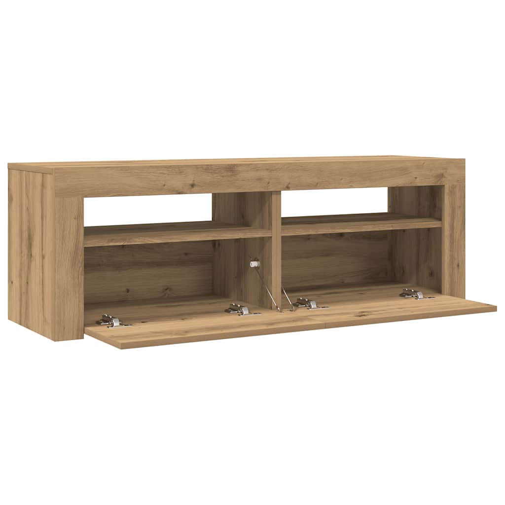 TV-Møbel Artisan Eik Tv-benk med LED-lys 120x35x40 cm