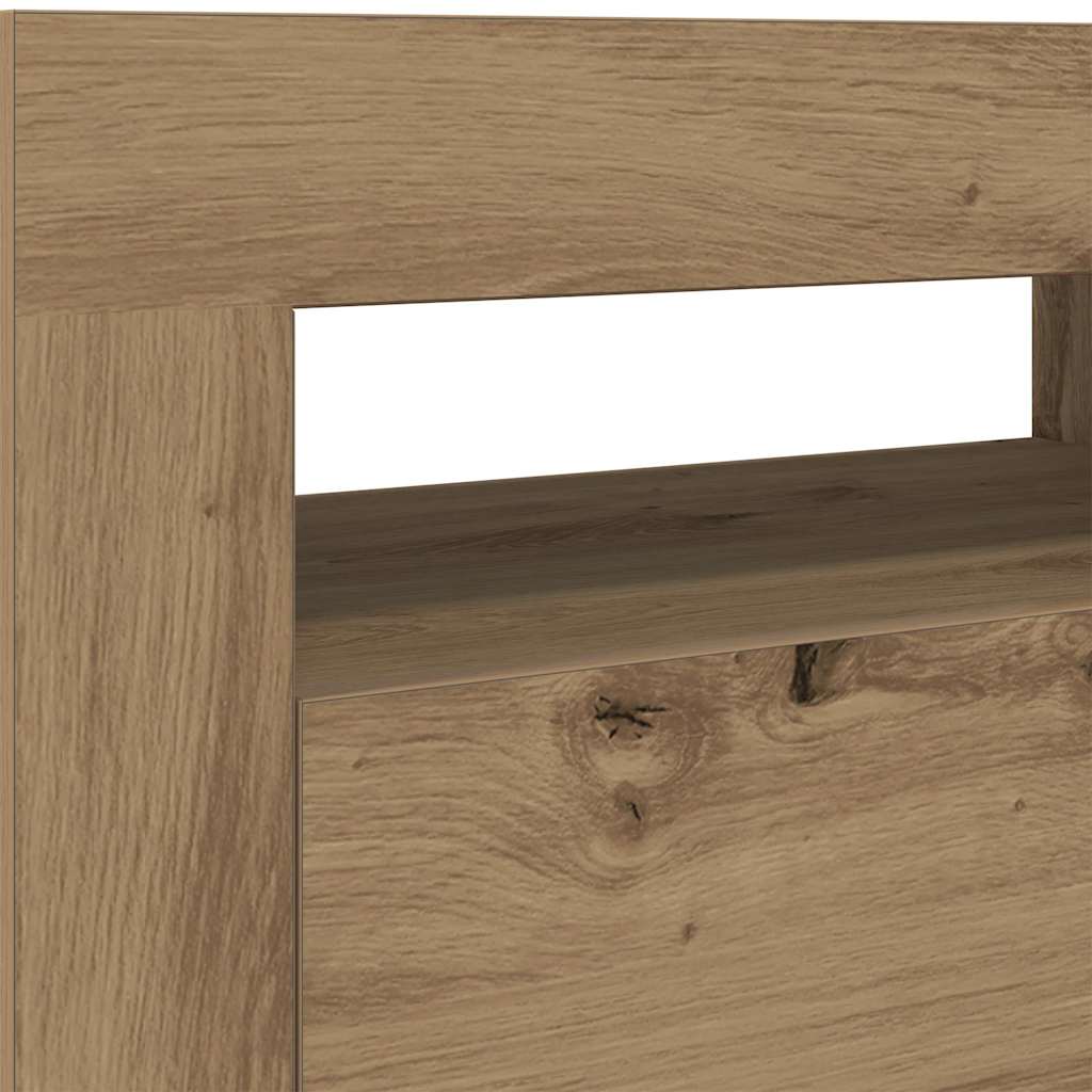 TV-Møbel Artisan Eik Tv-benk med LED-lys 120x35x40 cm