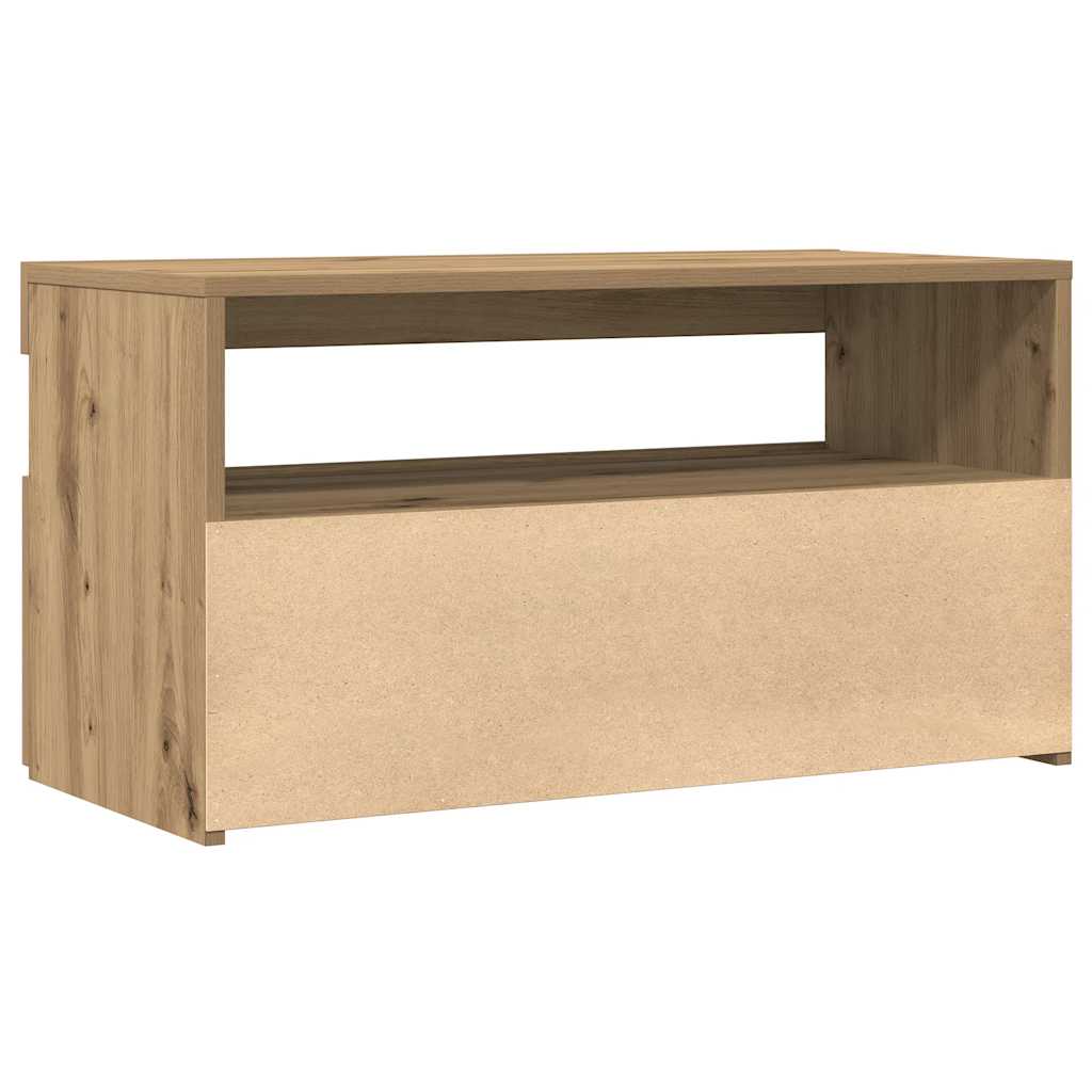 TV-Møbel Artisan Eik Tv-benk med LED-lys 2 stk