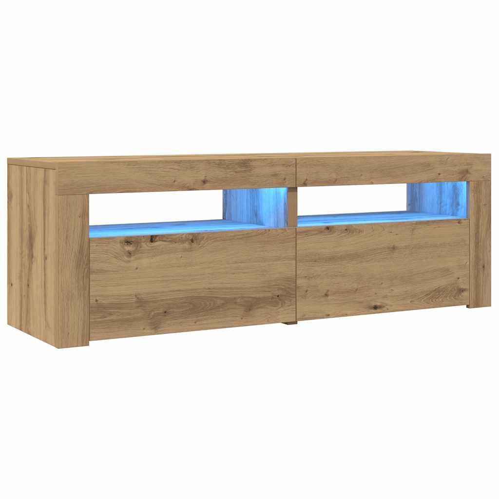 TV-Møbel Artisan Eik Tv-benk med LED-lys 120x35x40 cm