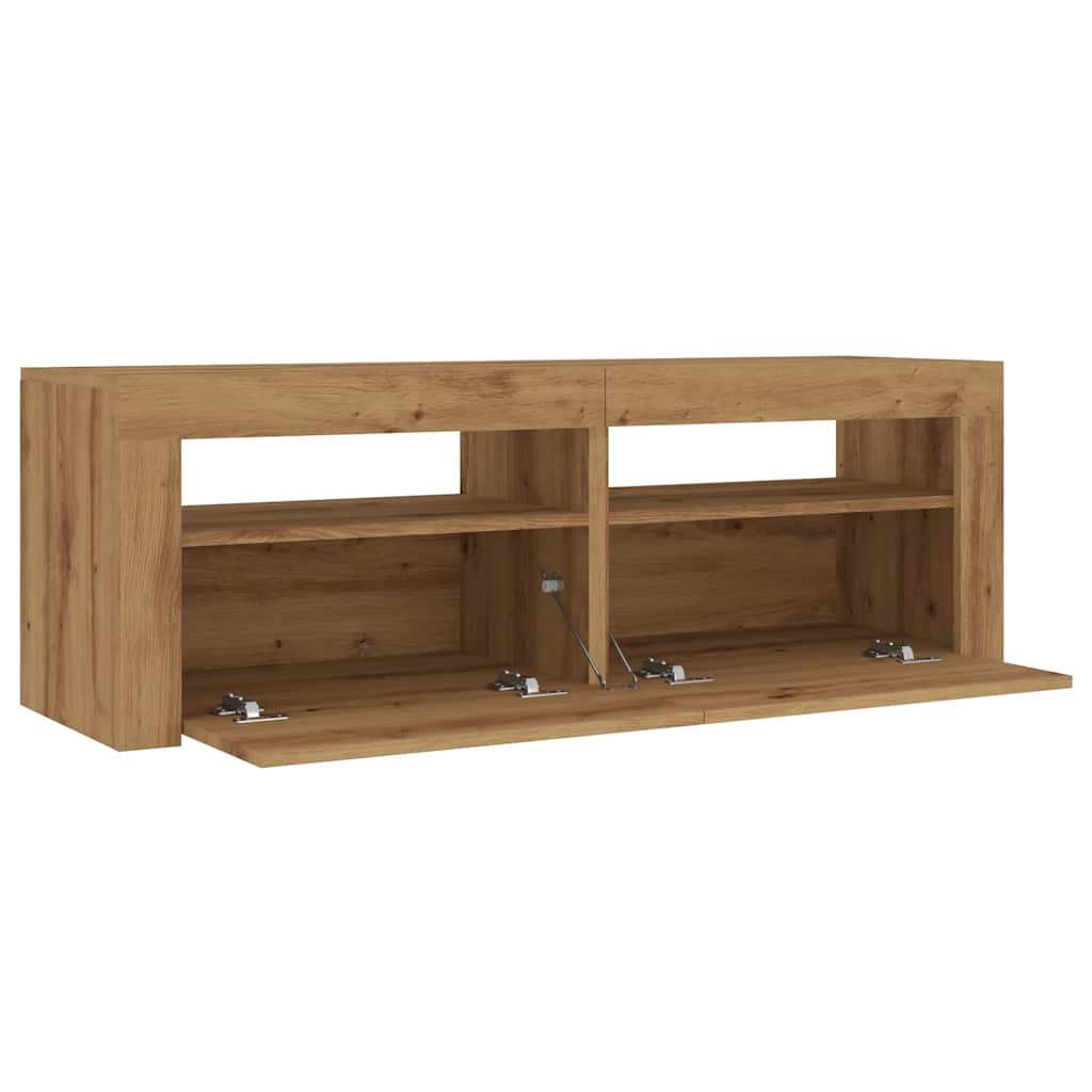 TV-Møbel Artisan Eik Tv-benk med LED-lys 120x35x40 cm