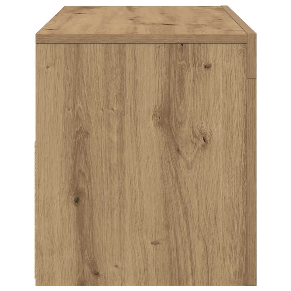 TV-Møbel Artisan Eik TV-benk med LED-lys 90x35x40 cm