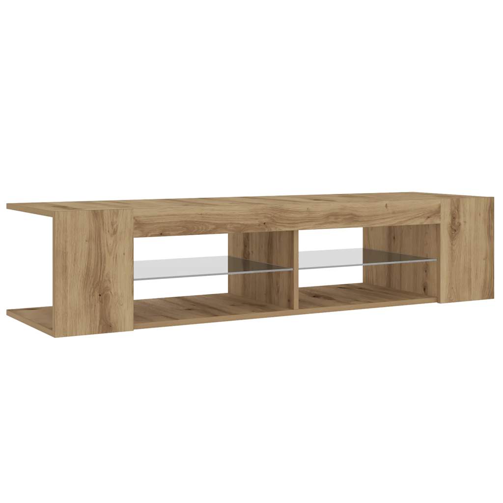TV-Møbel Artisan Eik Tv-benk med LED-lys 135x39x30 cm