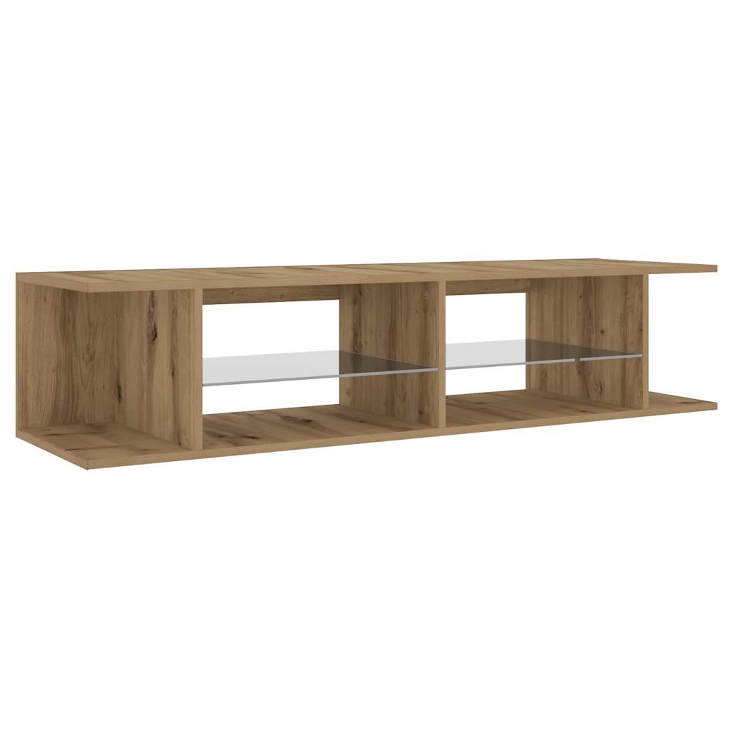 TV-Møbel Artisan Eik Tv-benk med LED-lys 135x39x30 cm