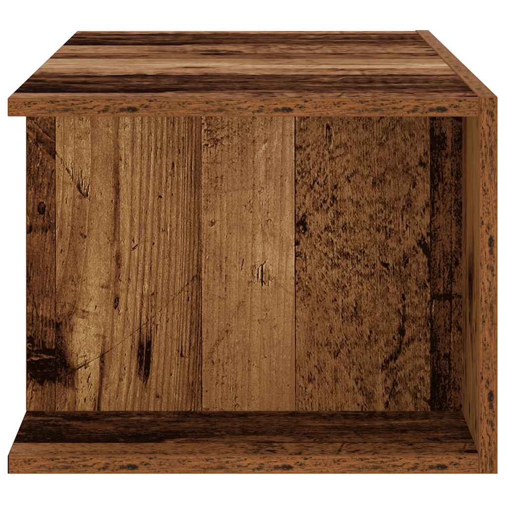 TV-Møbel Gammelt Tre Tv-benk med LED-lys 90x39x30 cm
