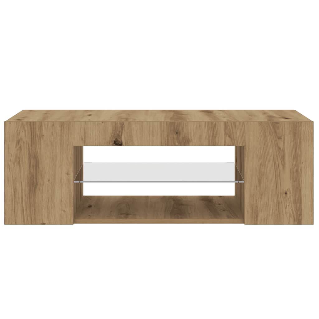 TV-Møbel Artisan Eik Tv-benk med LED-lys 90x39x30 cm