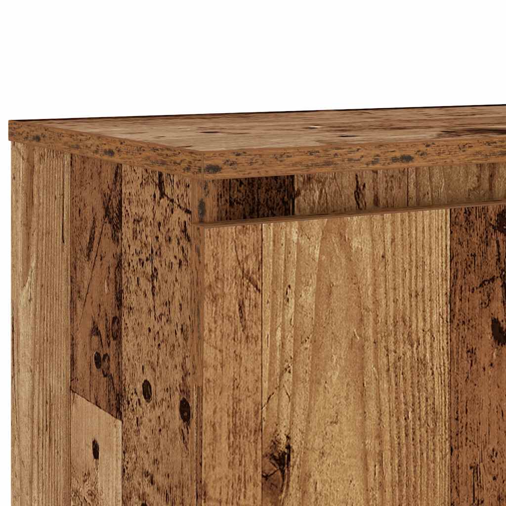TV-Møbel Gammelt Tre Tv-benk med LED-lys 120x30x36 cm