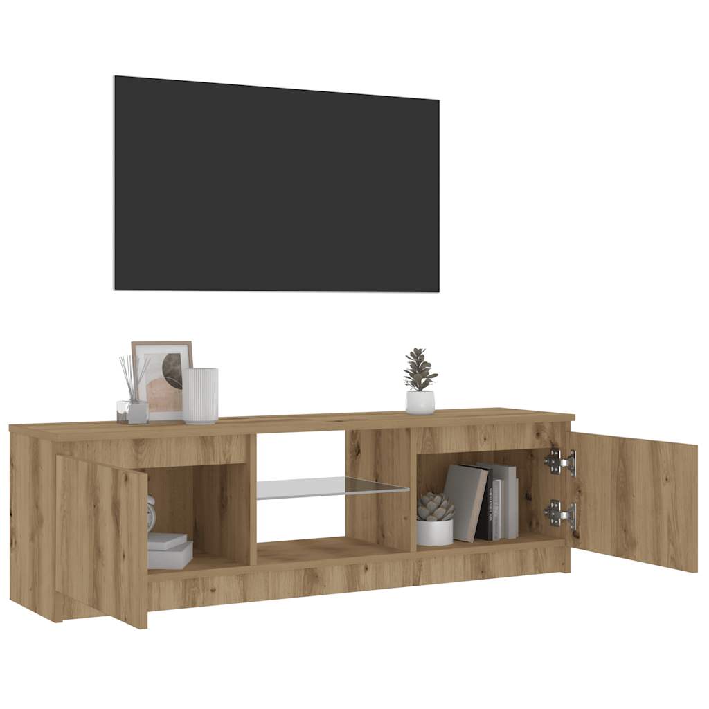 TV-Møbel Artisan Eik Tv-benk med LED-lys 120x30x36 cm