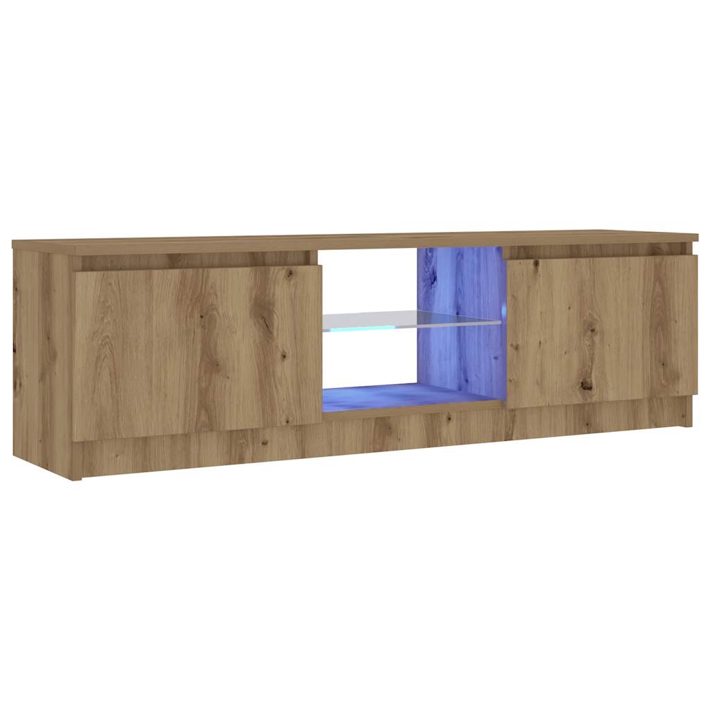 TV-Møbel Artisan Eik Tv-benk med LED-lys 120x30x36 cm