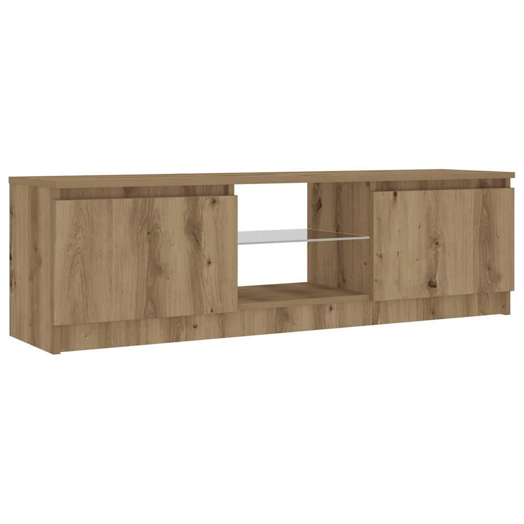 TV-Møbel Artisan Eik Tv-benk med LED-lys 120x30x36 cm