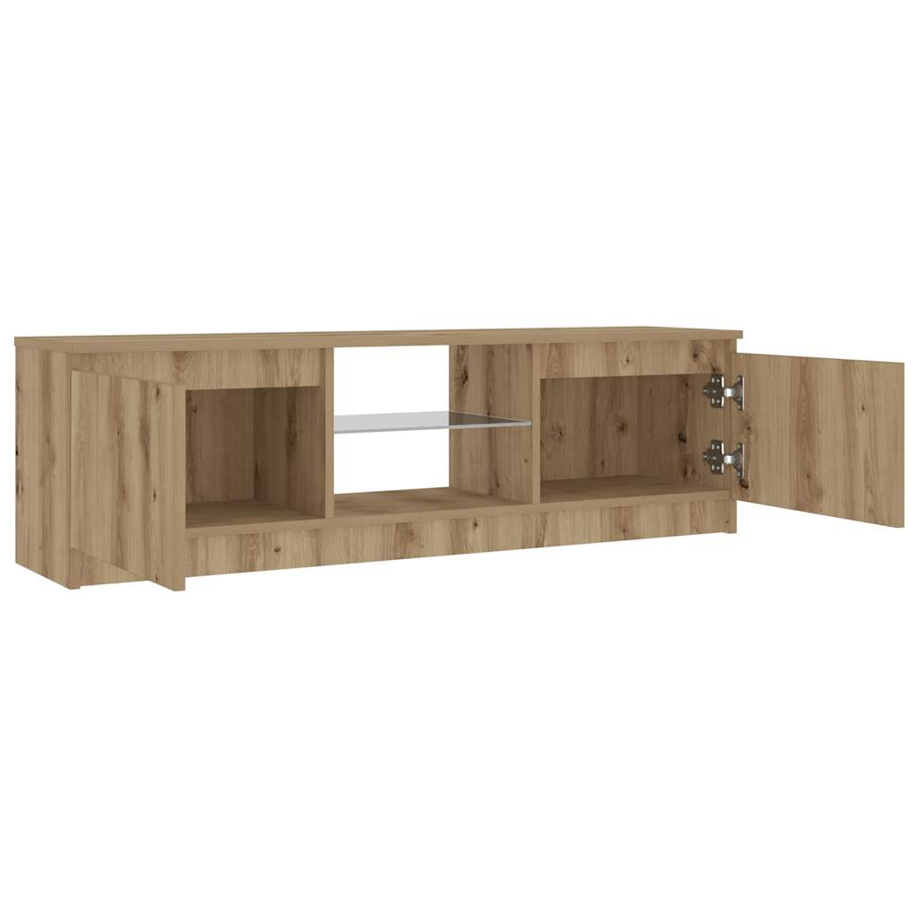 TV-Møbel Artisan Eik Tv-benk med LED-lys 120x30x36 cm