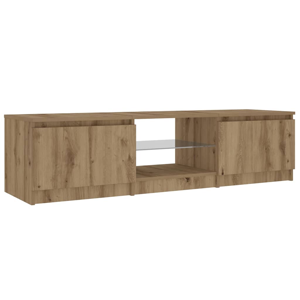 TV-Møbel Artisan Eik Tv-benk med LED-lys 140x40x35,5 cm