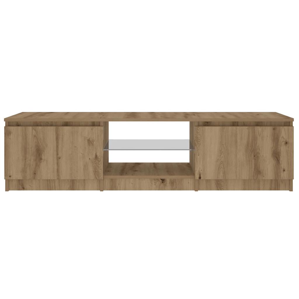 TV-Møbel Artisan Eik Tv-benk med LED-lys 140x40x35,5 cm