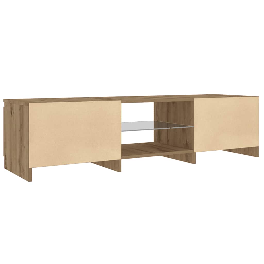 TV-Møbel Artisan Eik Tv-benk med LED-lys 140x40x35,5 cm