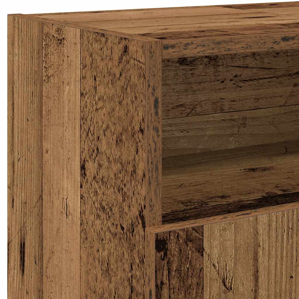 TV-Møbel Gammelt Tre TV-benk med LED-lys 120x30x50 cm