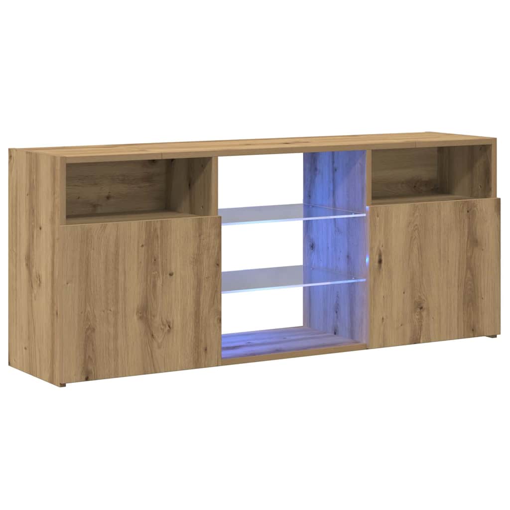 TV-Møbel Artisan Eik Tv-benk med LED-lys 120x30x50 cm