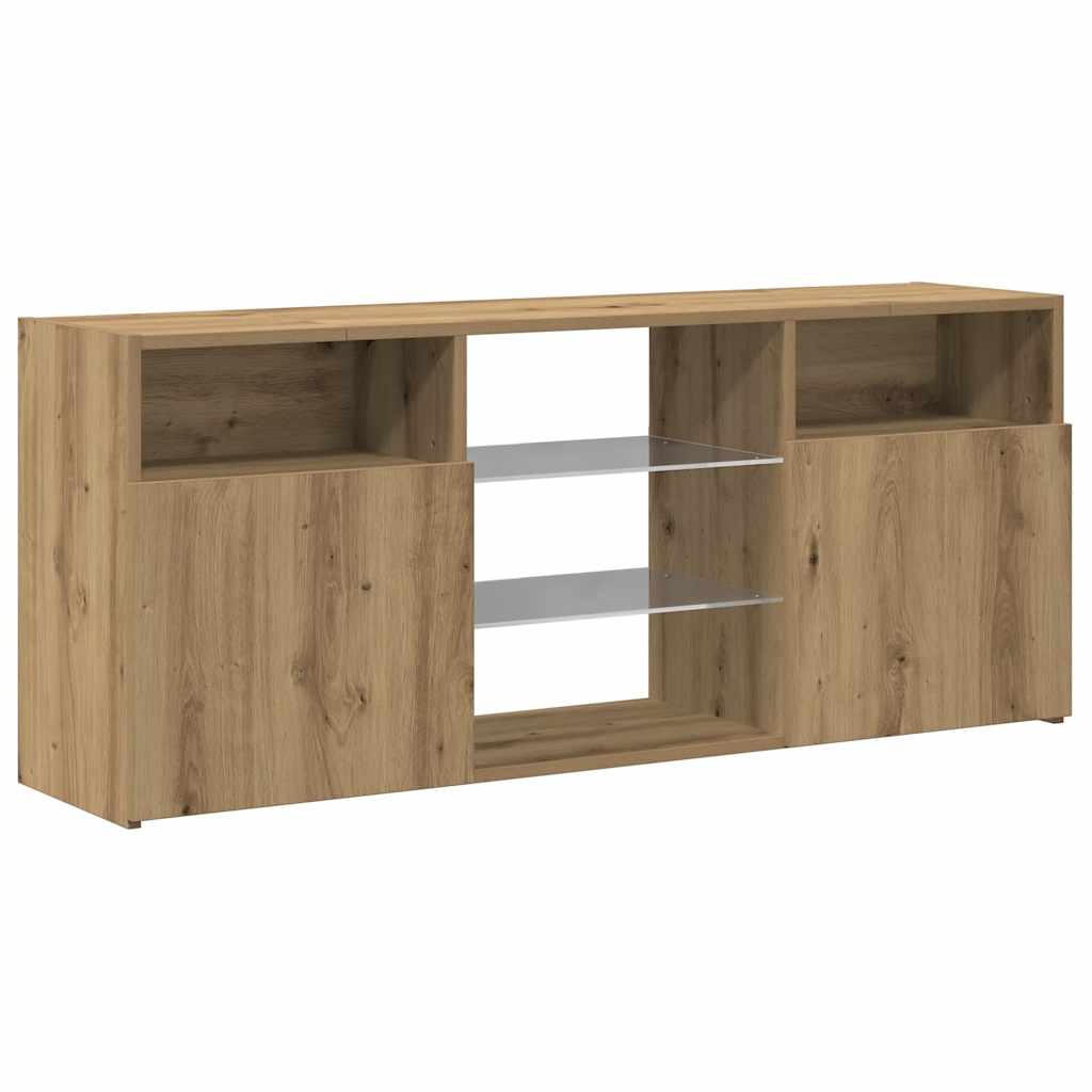 TV-Møbel Artisan Eik Tv-benk med LED-lys 120x30x50 cm