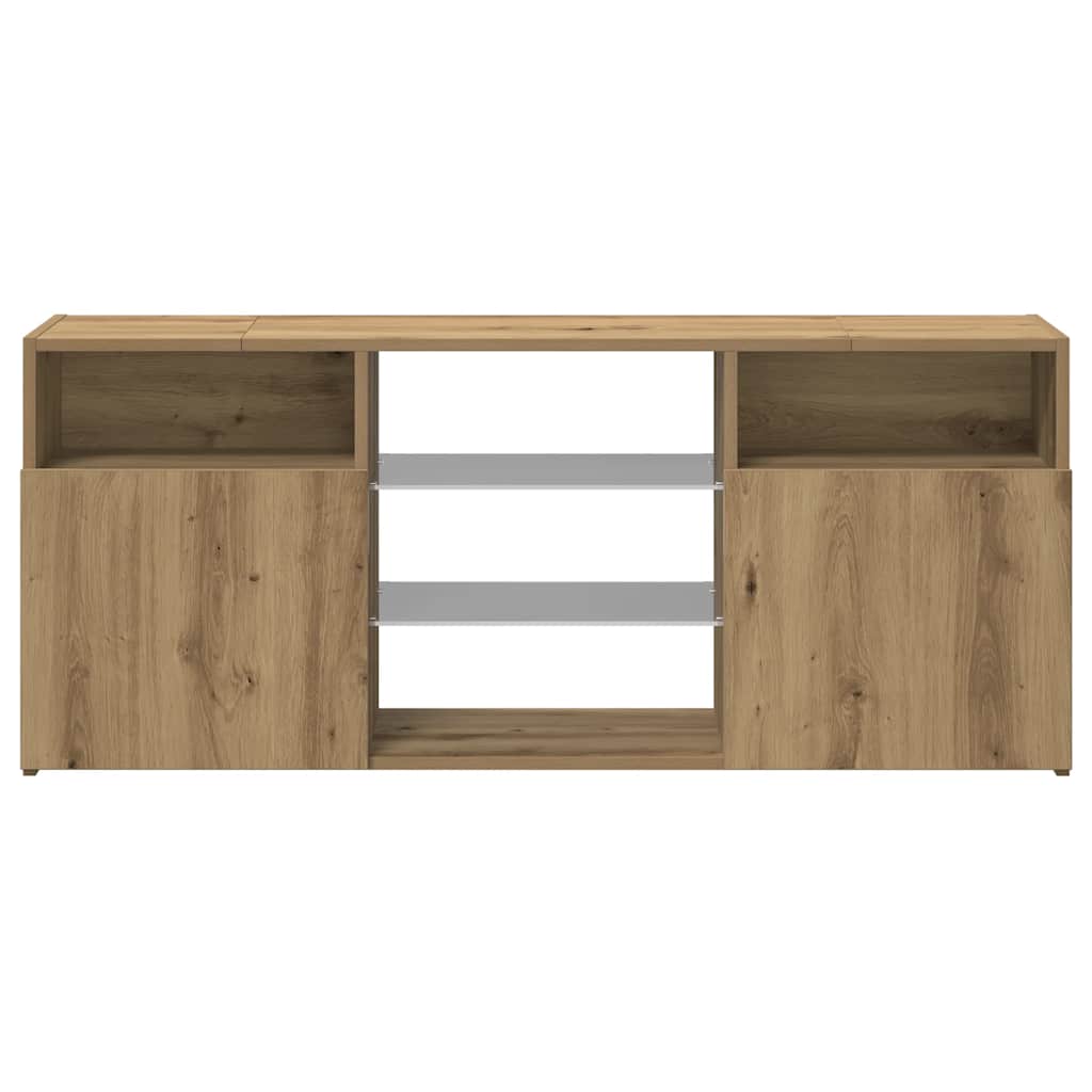 TV-Møbel Artisan Eik Tv-benk med LED-lys 120x30x50 cm