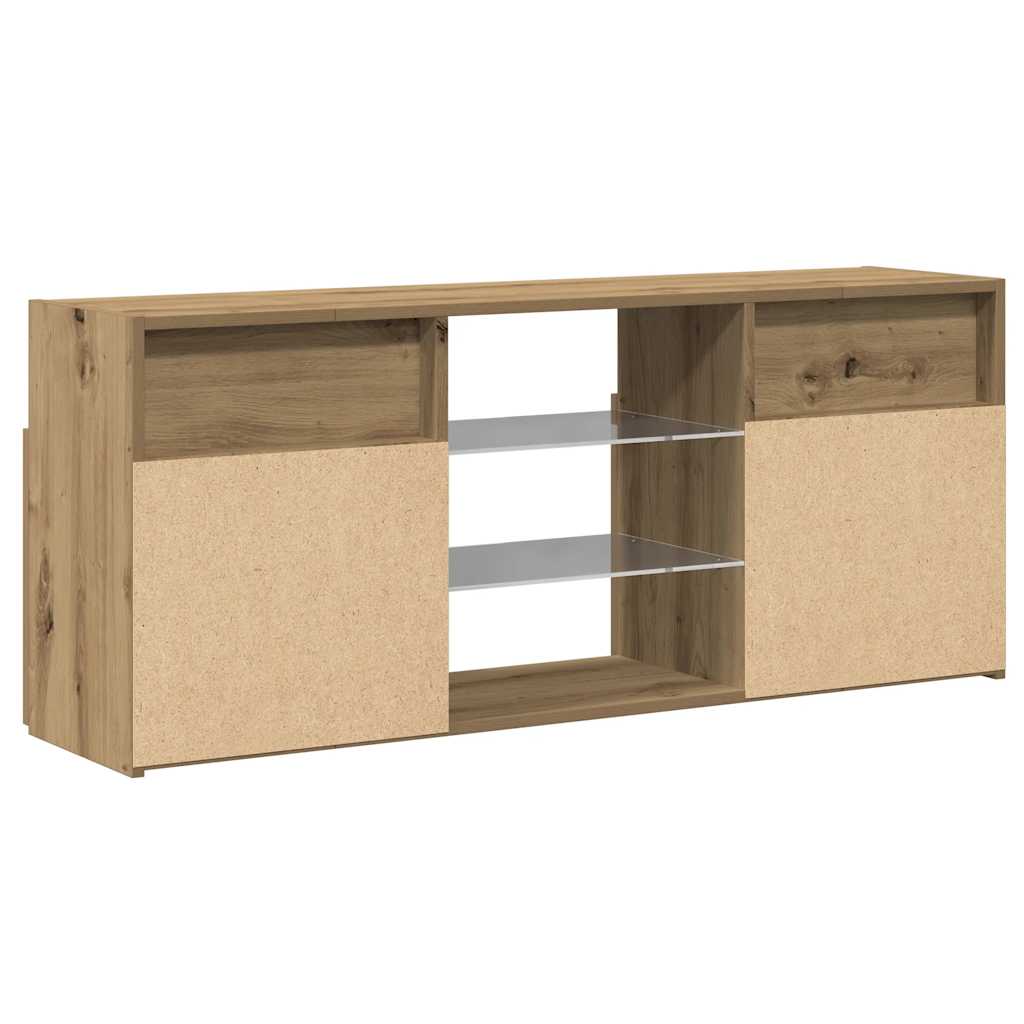 TV-Møbel Artisan Eik Tv-benk med LED-lys 120x30x50 cm