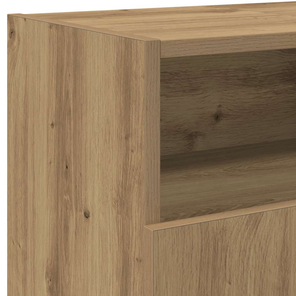 TV-Møbel Artisan Eik Tv-benk med LED-lys 120x30x50 cm