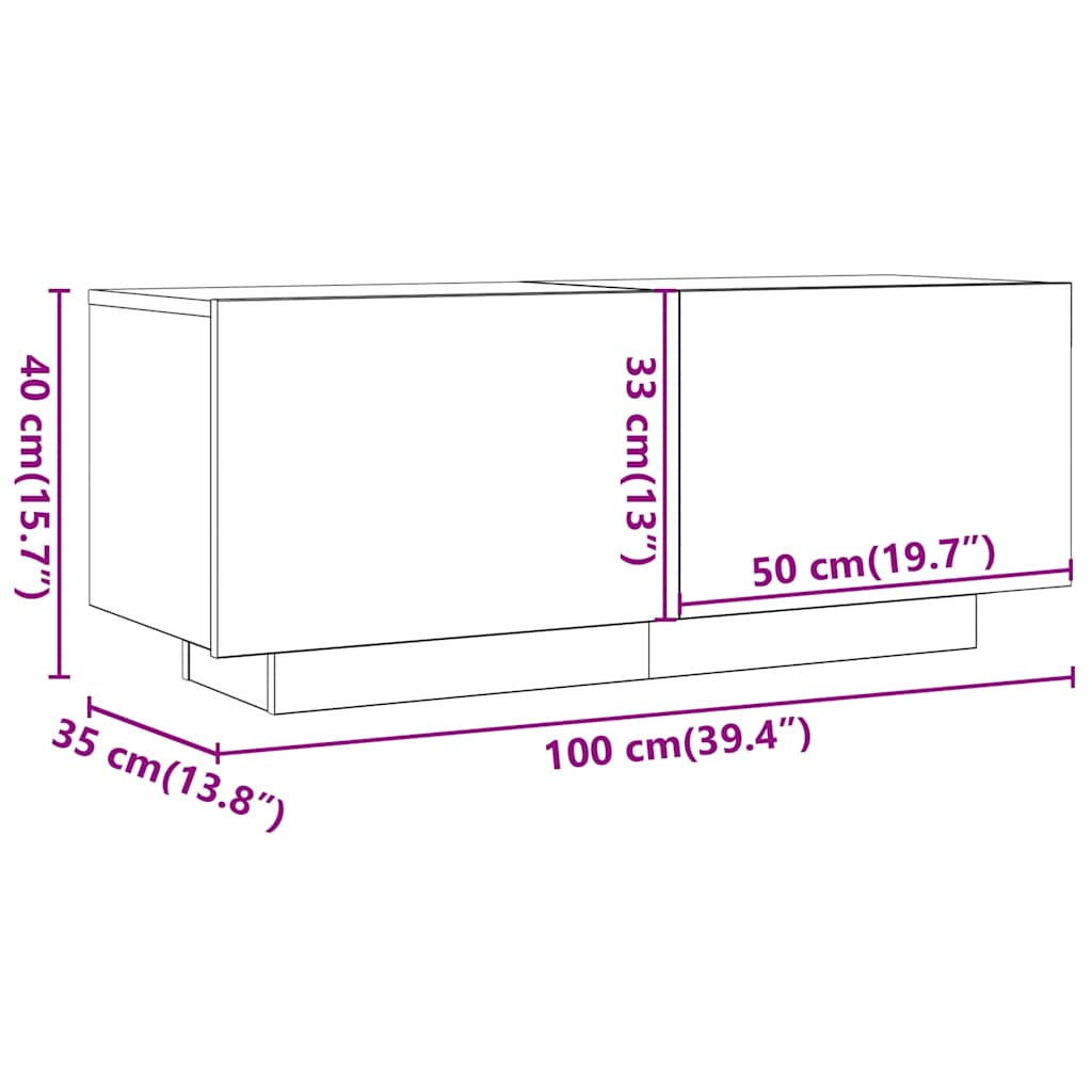 TV-Møbel Artisan Eik TV-benk 100x35x40 cm