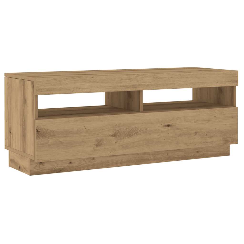 TV-Møbel Artisan Eik Tv-benk med LED-lys 100x35x40 cm