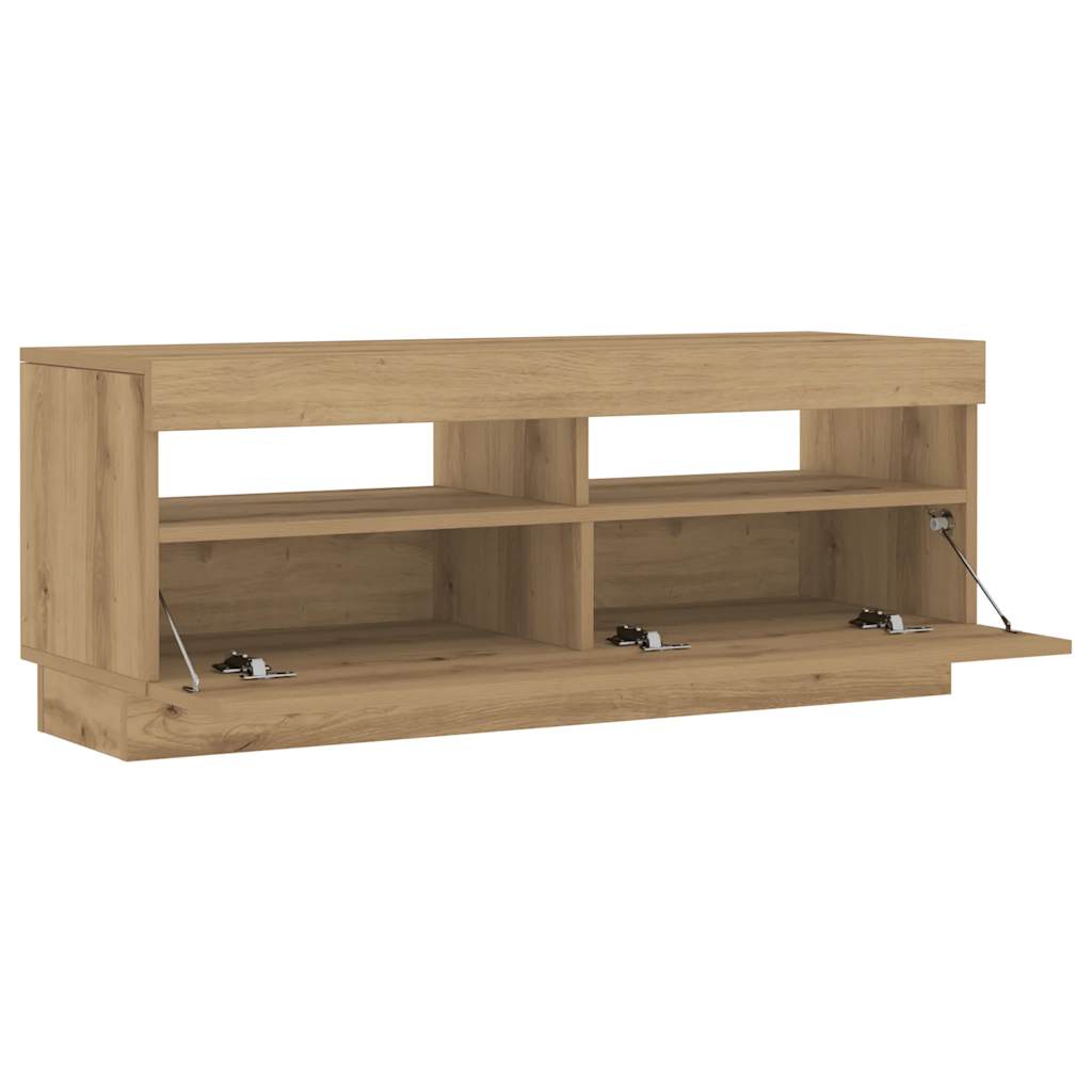 TV-Møbel Artisan Eik Tv-benk med LED-lys 100x35x40 cm