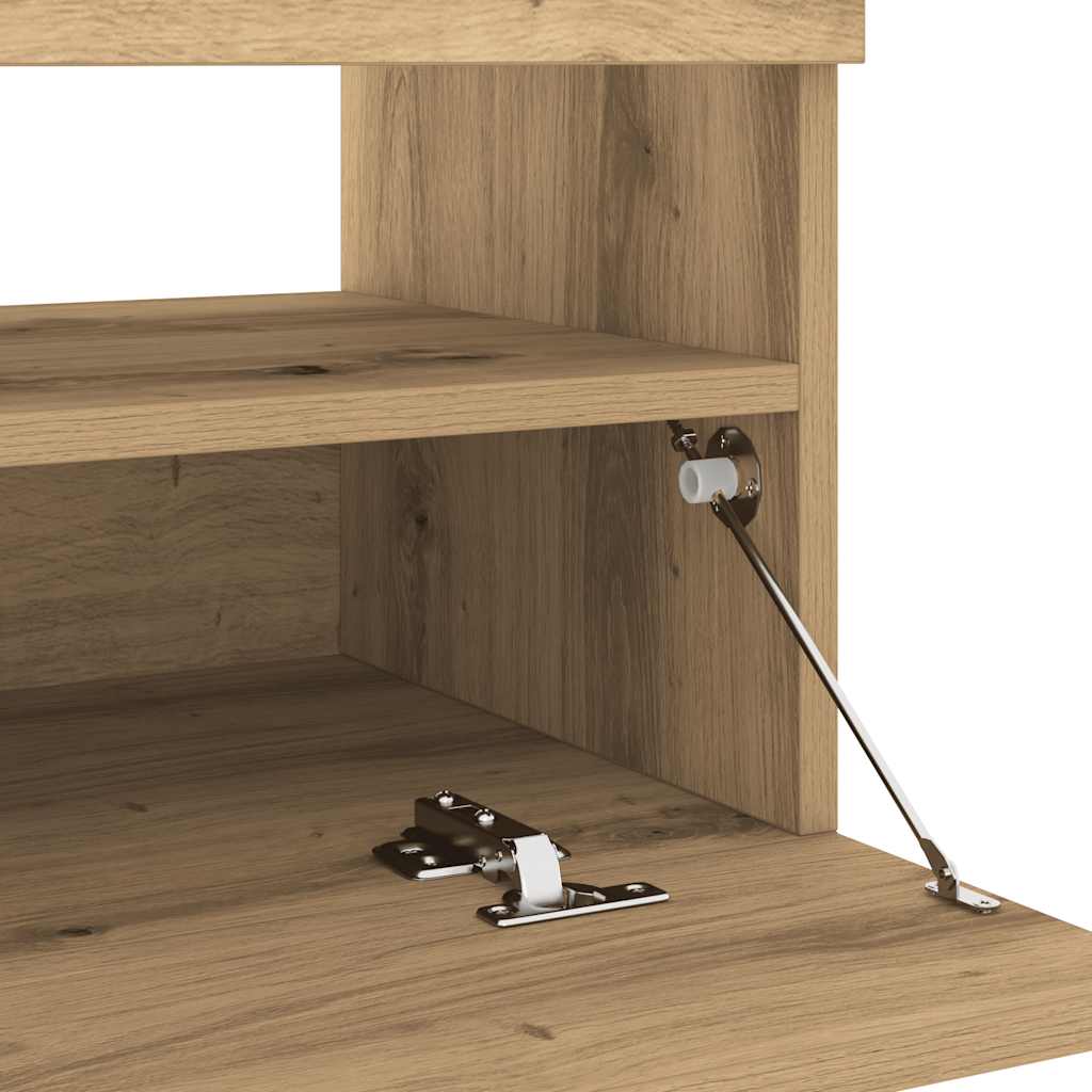 TV-Møbel Artisan Eik Tv-benk med LED-lys 100x35x40 cm