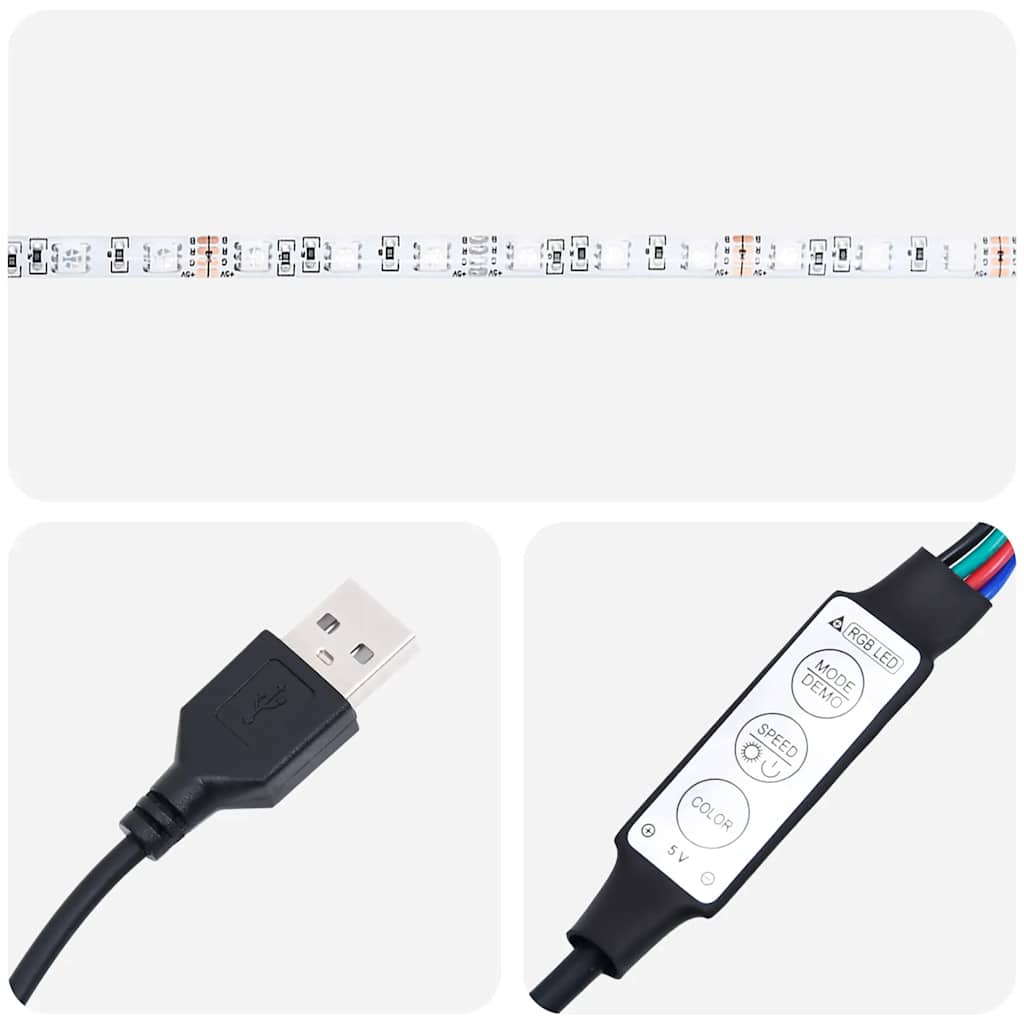 TV-benk med LED-lys gammelt tre 80x35x40 cm konstruert tre