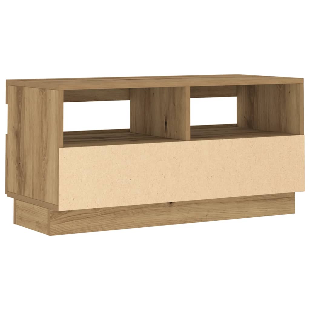 TV-Møbel Artisan Eik Tv-benk med LED-lys 80x35x40 cm