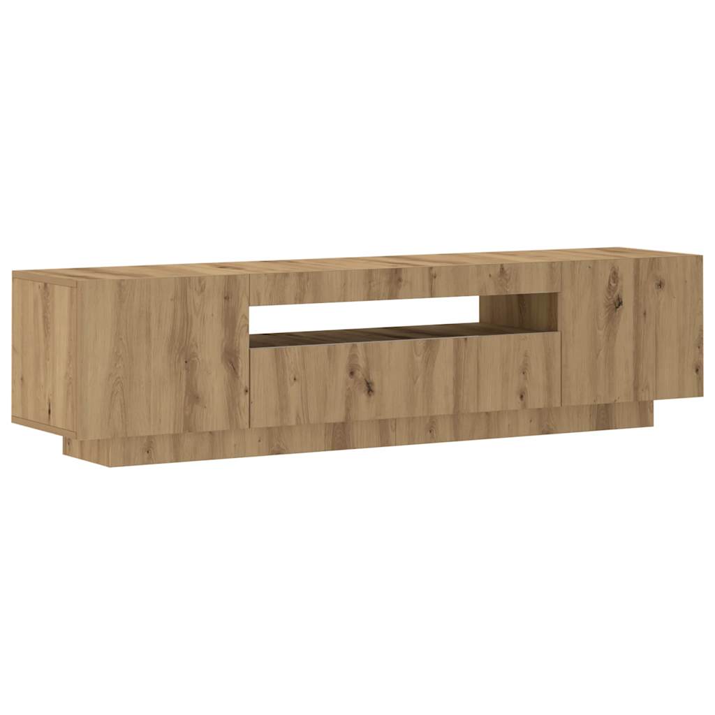 TV-Møbel Artisan Eik Tv-benk med LED-lys 160x35x40 cm