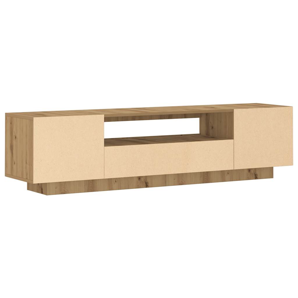 TV-Møbel Artisan Eik Tv-benk med LED-lys 160x35x40 cm