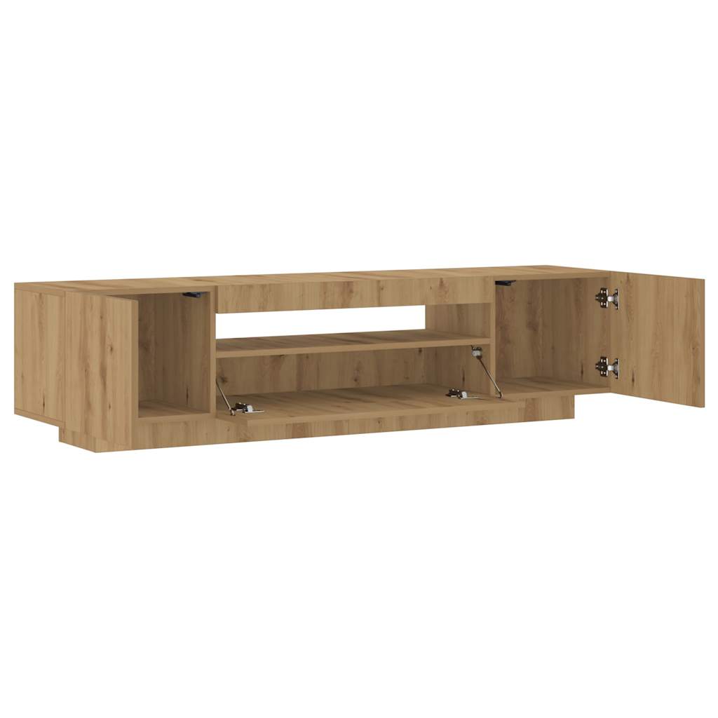 TV-Møbel Artisan Eik Tv-benk med LED-lys 160x35x40 cm
