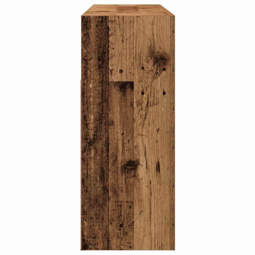 Skjenk Gammelt Tre med LED-lys 115,5x30x75 cm