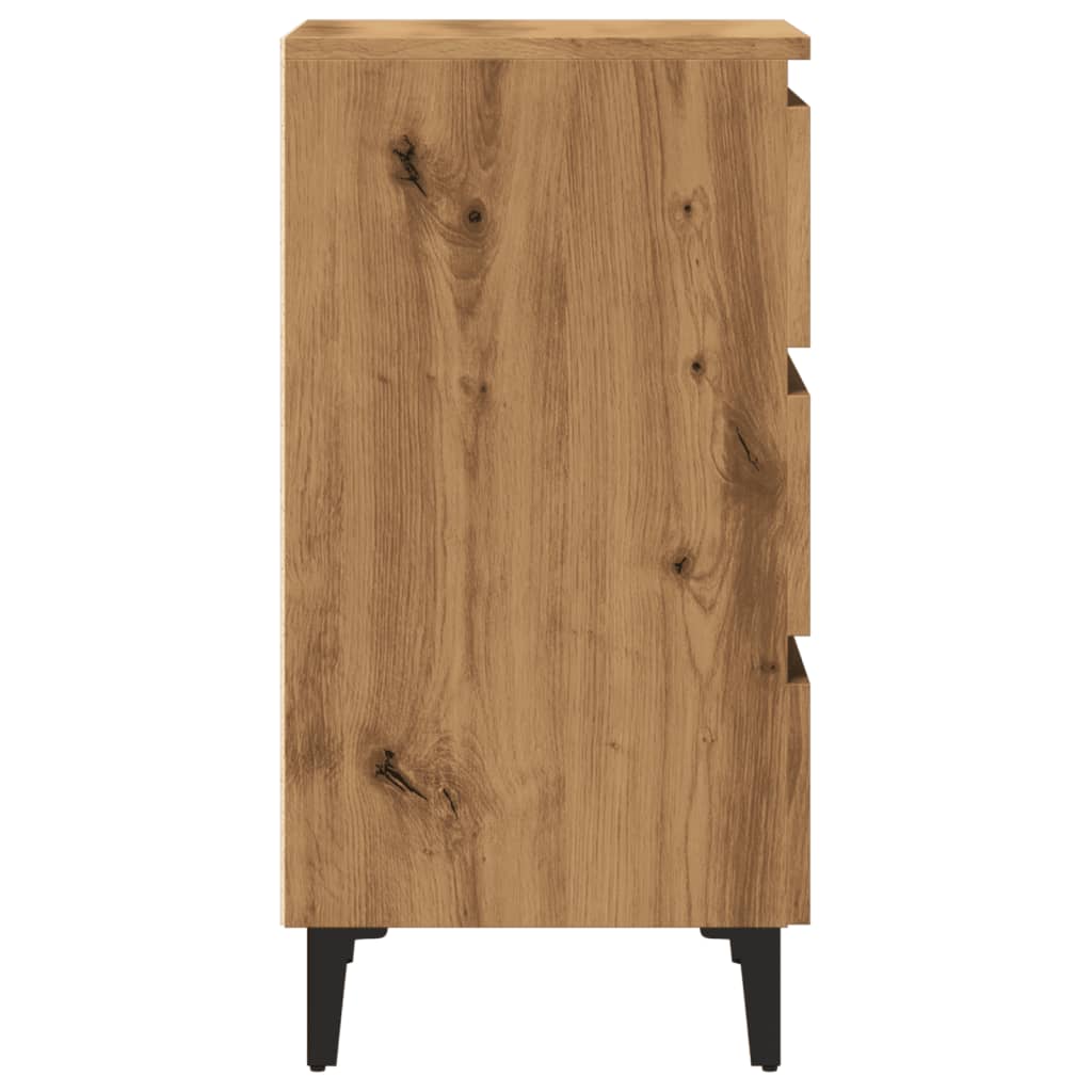 Nattbord Sengbord Artisan Eik med metallben 40x35x69 cm