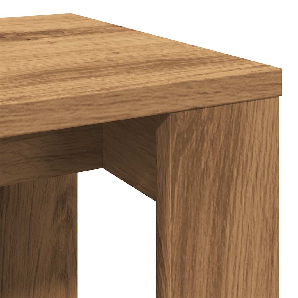 Stablebord 3 stk artisan eik konstruert tre