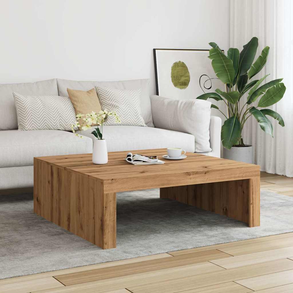 Salongbord Sofabord Artisan Eik 100x100x35 cm