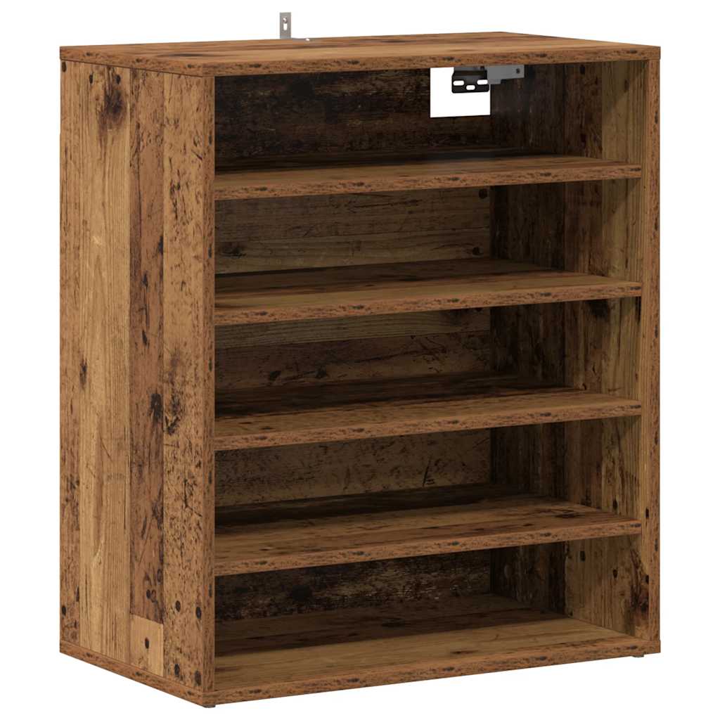 Skoskap gammelt tre 60x35x70 cm konstruert tre
