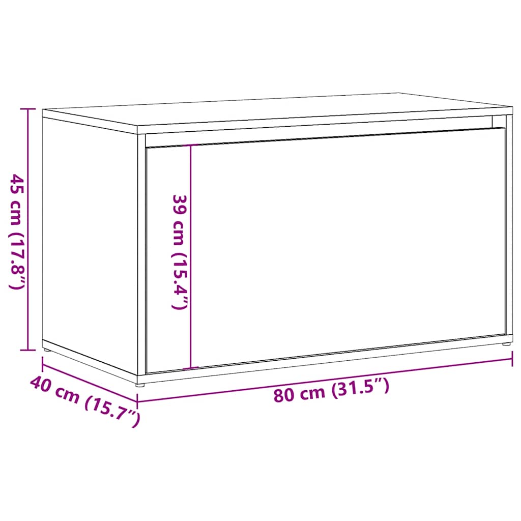 Hallmøbel Gangbenk 80x40x45 cm Artisan Eik