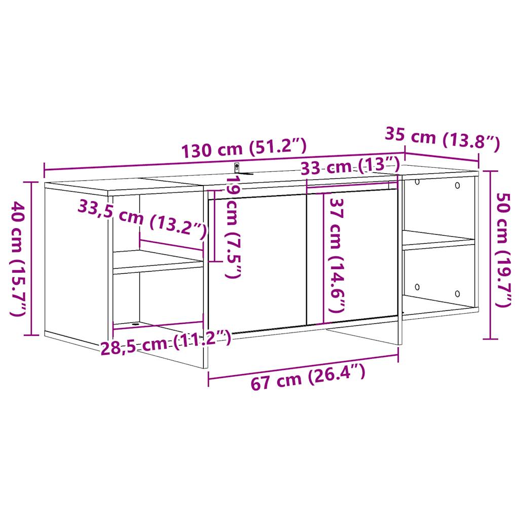 TV-Møbel Artisan Eik Tv-benk 130x35x50 cm