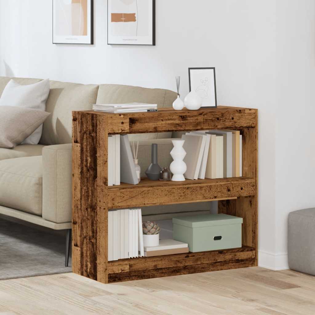 Bokhylle/romdeler gammelt tre 80x30x72 cm