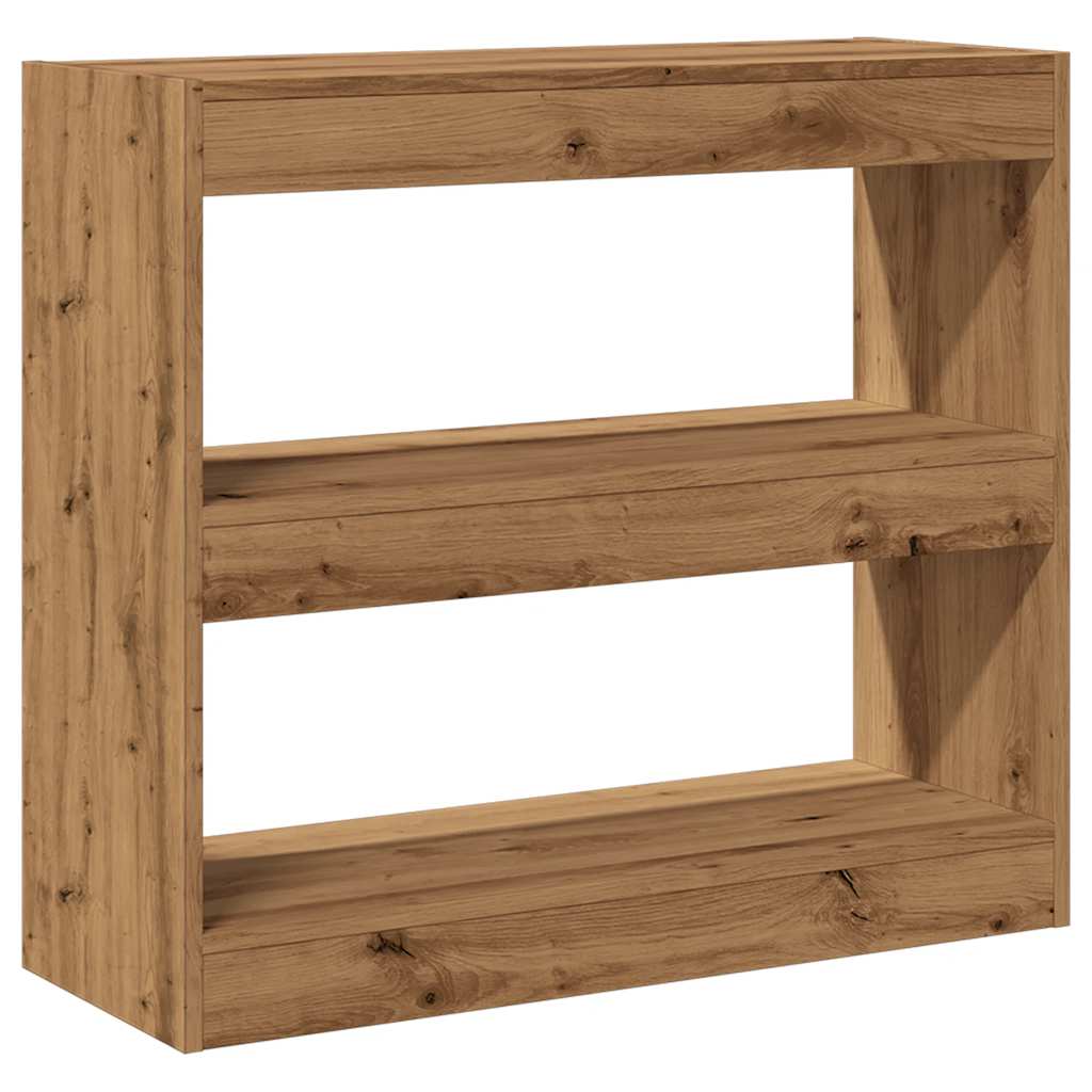 Bokhylle/romdeler artisan eik 80x30x72 cm