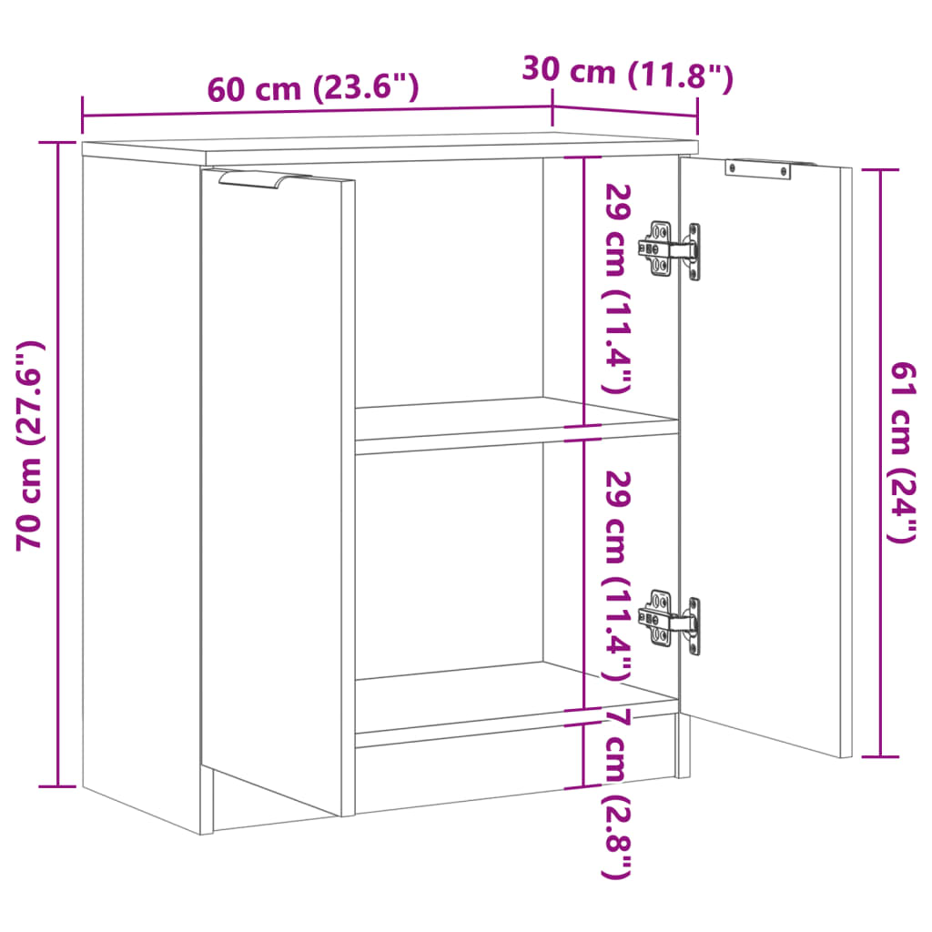 Skjenk Artisan Eik 60x30x70 cm
